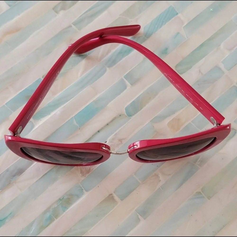 Dolce & Gabbana Red Cat Eye Sunglasses - Picture 3 of 8